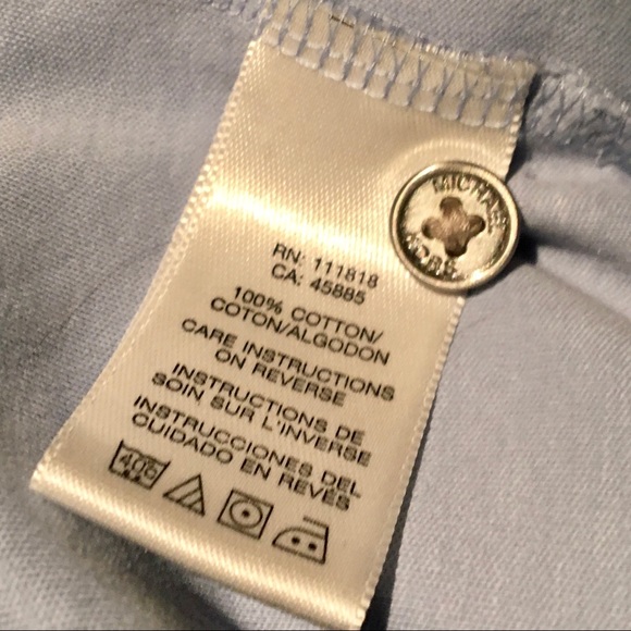 Michael Kors Light Blue Polo Shirt EUC - Picture 8 of 8